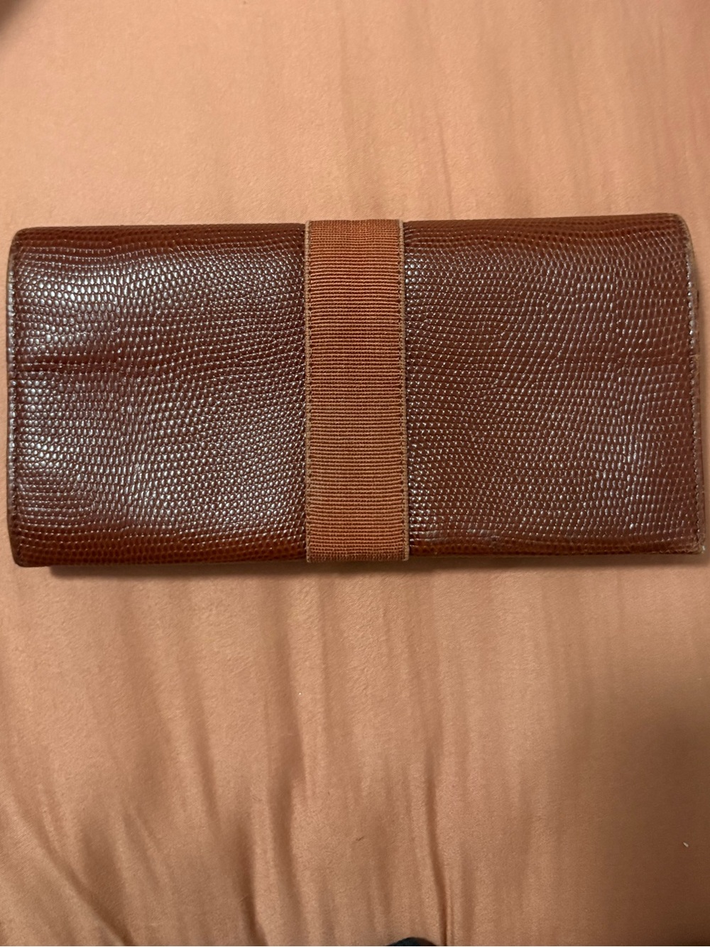 Salvatore Ferragamo Brown Textured Leather Wallet with Gold Gancini - Picture 4 of 12